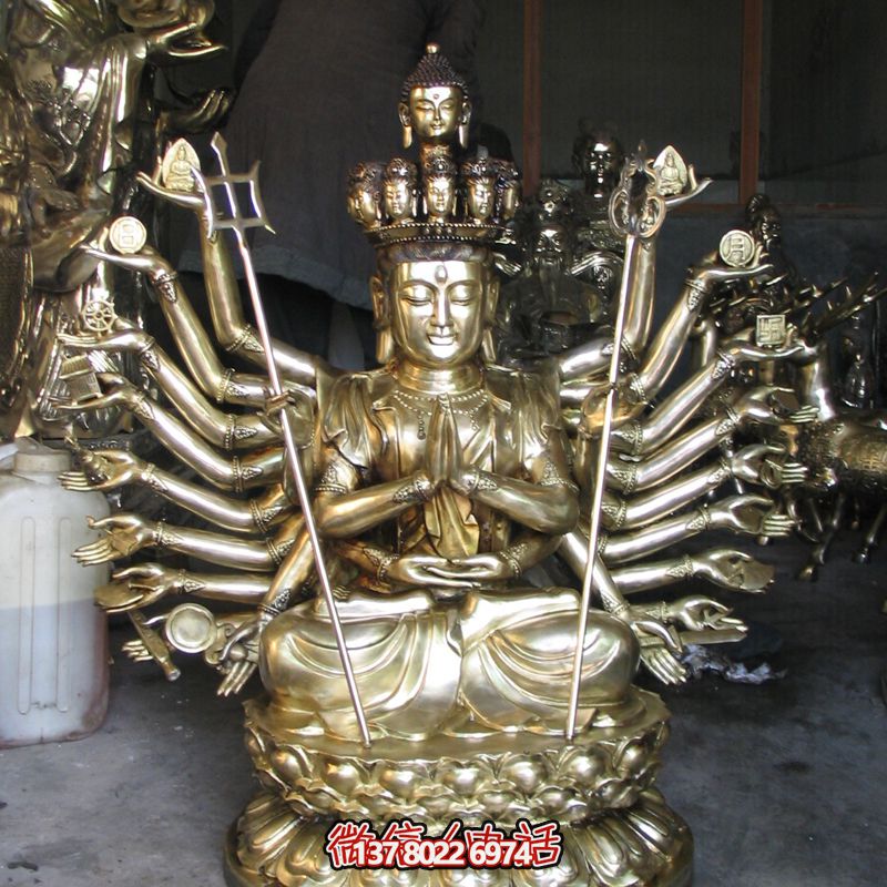 鎏金菩薩雕塑,供奉觀音祈福 鎏金菩薩雕塑,供奉觀音祈福