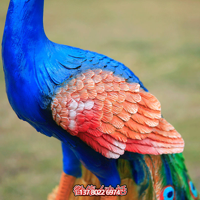 藝術型玻璃鋼孔雀雕塑 藝術型玻璃鋼孔雀雕塑