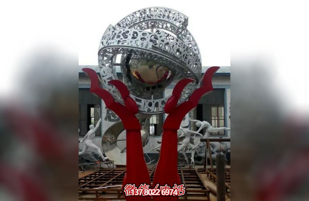 景區庭院不銹鋼鏤空鐵藝網格地球儀雕塑 景區庭院不銹鋼鏤空鐵藝網格地球儀雕塑