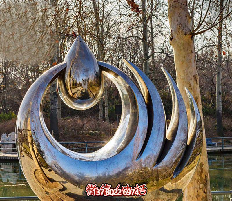 街頭創意抽象不銹鋼仿真手拿水滴雕塑 街頭創意抽象不銹鋼仿真手拿水滴雕塑