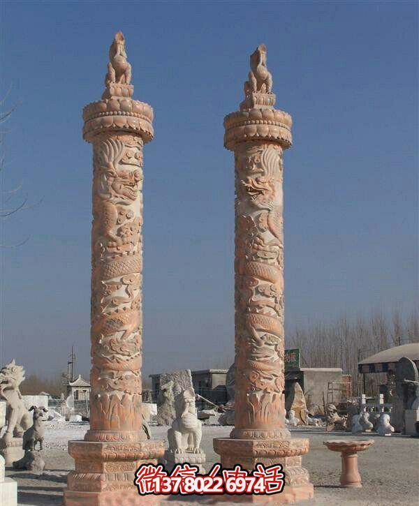 雕塑晚霞紅,炫彩華表美景 雕塑晚霞紅,炫彩華表美景