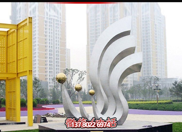 鳳凰不銹鋼雕塑，點亮公園廣場
