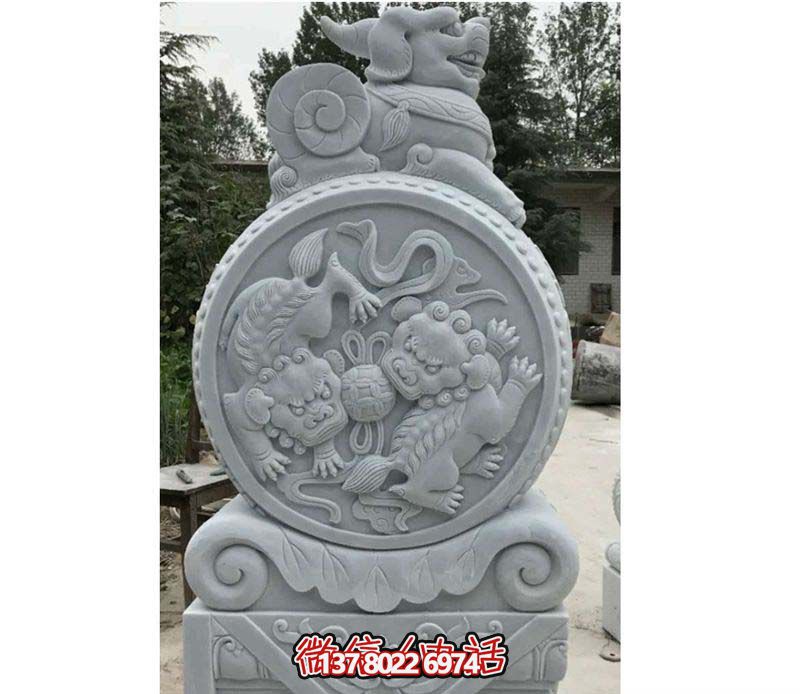 精美大理石抱鼓石雕塑,點綴園林景觀 精美大理石抱鼓石雕塑,點綴園林景觀