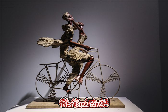 創(chuàng)意不銹鋼騎自行車人物雕塑 創(chuàng)意不銹鋼騎自行車人物雕塑