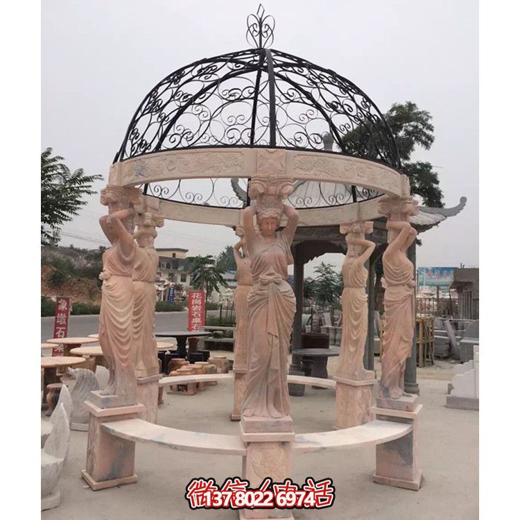 紅晚霞涼亭——寧靜庭院雕塑裝飾 紅晚霞涼亭——寧靜庭院雕塑裝飾