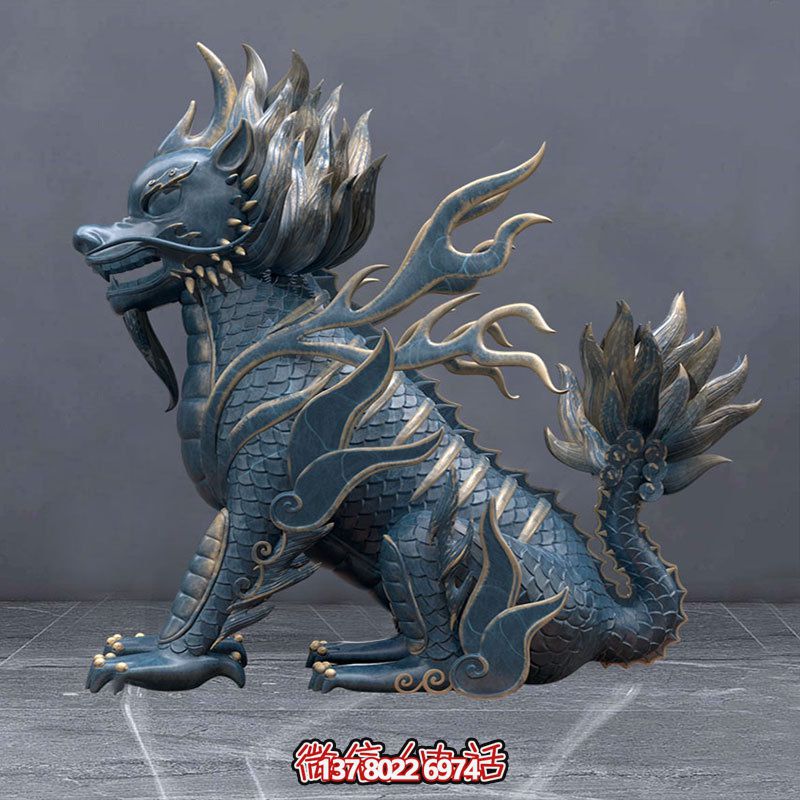 神麒麟彩繪玻璃鋼創意雕塑--精美的景區裝飾 神麒麟彩繪玻璃鋼創意雕塑--精美的景區裝飾