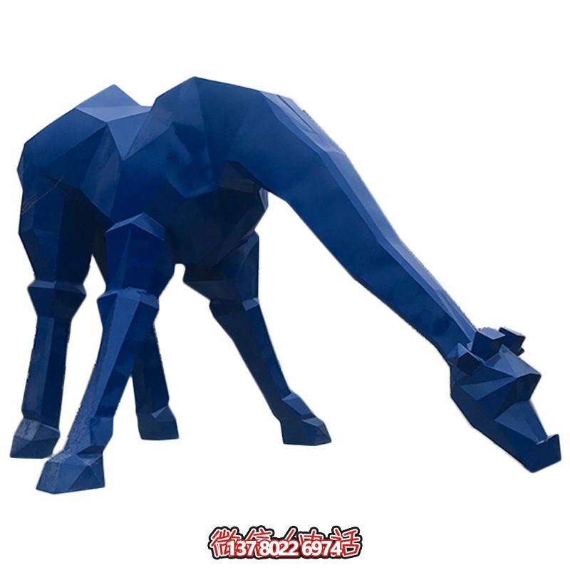 玻璃鋼大型戶外廣場幾何長頸鹿雕塑 玻璃鋼大型戶外廣場幾何長頸鹿雕塑