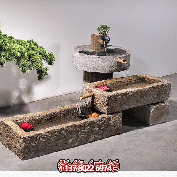 石槽組合戶外魚缸,完美景觀美化家居養魚空間 石槽組合戶外魚缸,完美景觀美化家居養魚空間