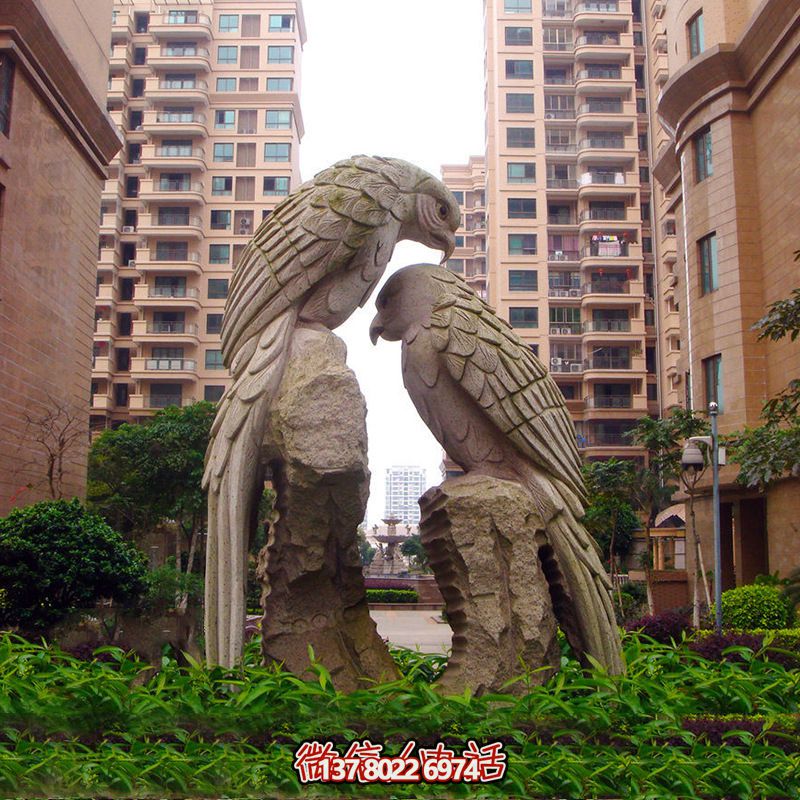 品質(zhì)高端的別墅石頭鸚鵡雕塑 品質(zhì)高端的別墅石頭鸚鵡雕塑