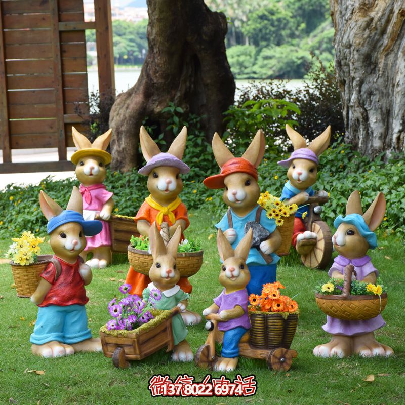 雕塑玻璃鋼仿真兔子裝飾 雕塑玻璃鋼仿真兔子裝飾