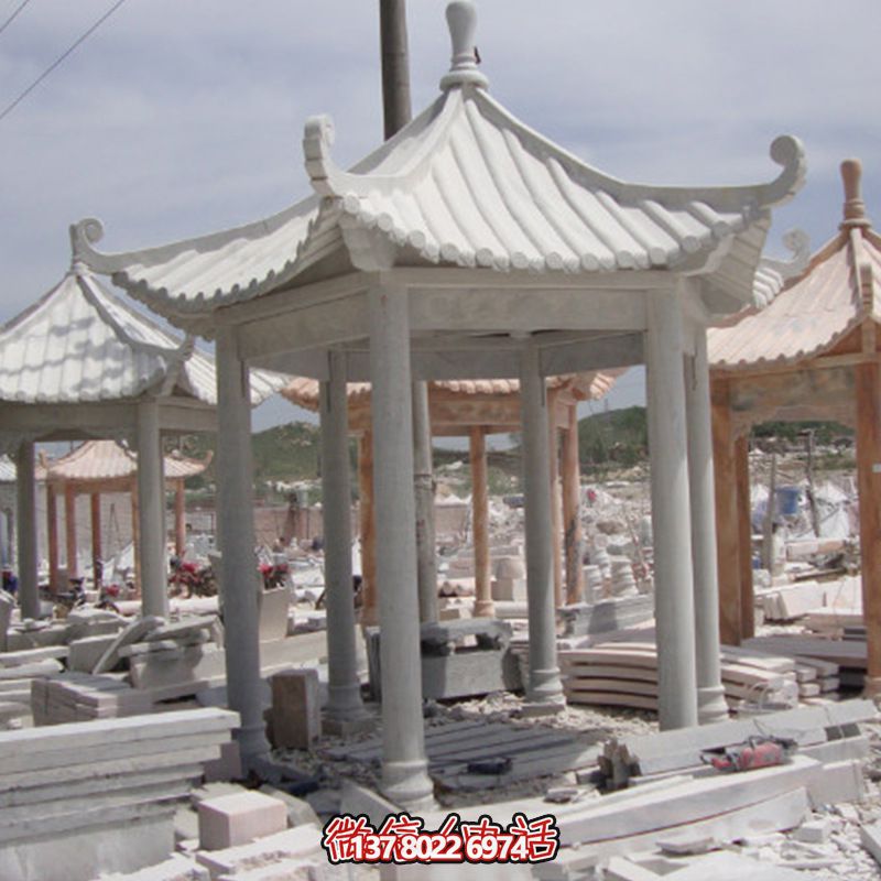 休閑小型大理石涼亭,為別墅園林增添溫馨氣息 休閑小型大理石涼亭,為別墅園林增添溫馨氣息