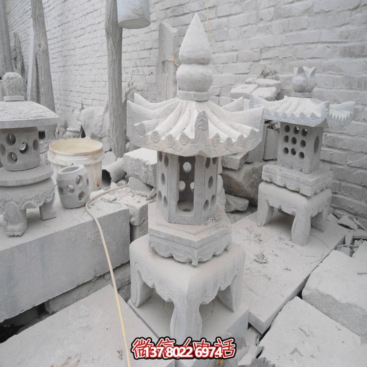 精美石燈鏤空大理石裝飾擺件,點亮你的漢白玉庭院 精美石燈鏤空大理石裝飾擺件,點亮你的漢白玉庭院
