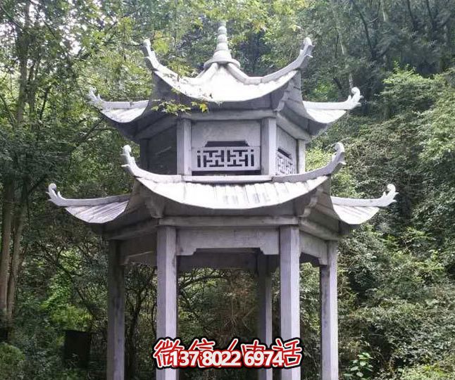 花崗巖雙層鏤空休閑涼亭 花崗巖雙層鏤空休閑涼亭