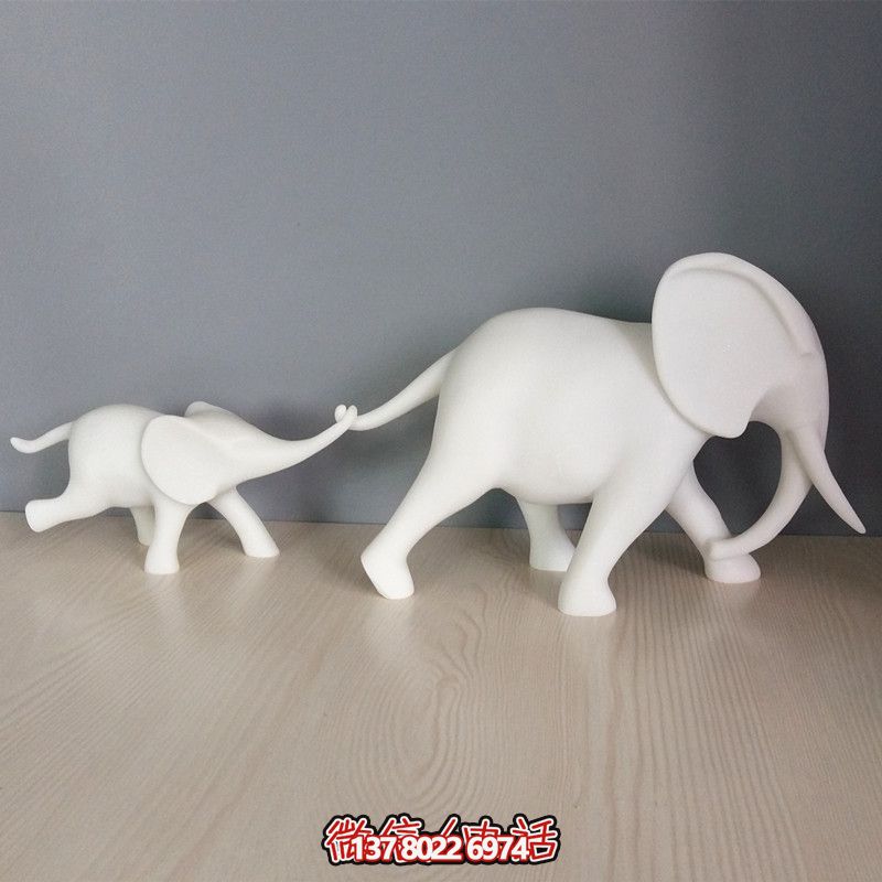 室內漢白玉小象拉著大象石雕雕塑 室內漢白玉小象拉著大象石雕雕塑
