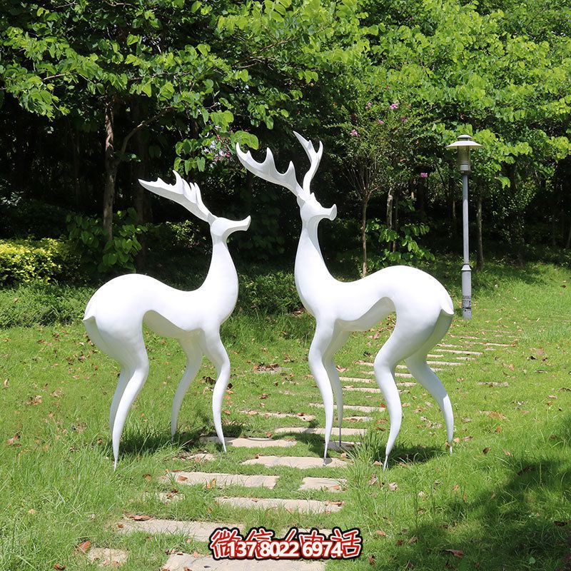 公園玻璃鋼雕塑——抽象鹿 公園玻璃鋼雕塑——抽象鹿