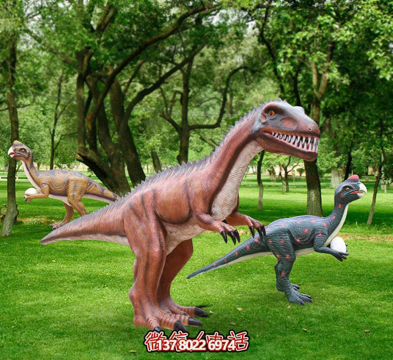 不銹鋼恐龍彩繪雕塑——活力草坪裝置 不銹鋼恐龍彩繪雕塑——活力草坪裝置