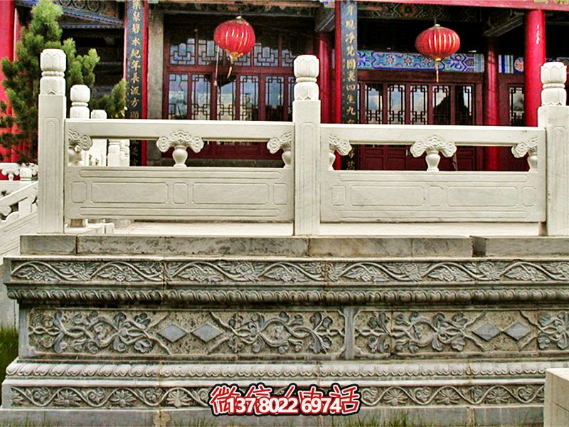 漢白玉古建筑臺階及欄桿雕刻花瓶保護景區 漢白玉古建筑臺階及欄桿雕刻花瓶保護景區