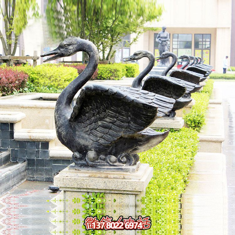 區街邊景觀不銹鋼創意天鵝噴漆雕塑 區街邊景觀不銹鋼創意天鵝噴漆雕塑