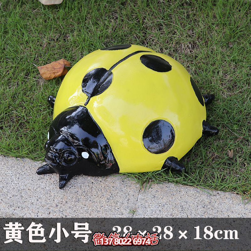 小號黃色玻璃鋼瓢蟲雕塑 小號黃色玻璃鋼瓢蟲雕塑