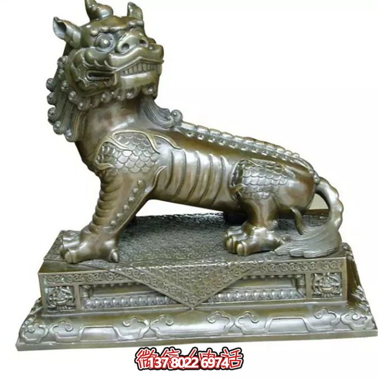 小型不銹鋼神麒麟雕塑,裝點庭院 小型不銹鋼神麒麟雕塑,裝點庭院