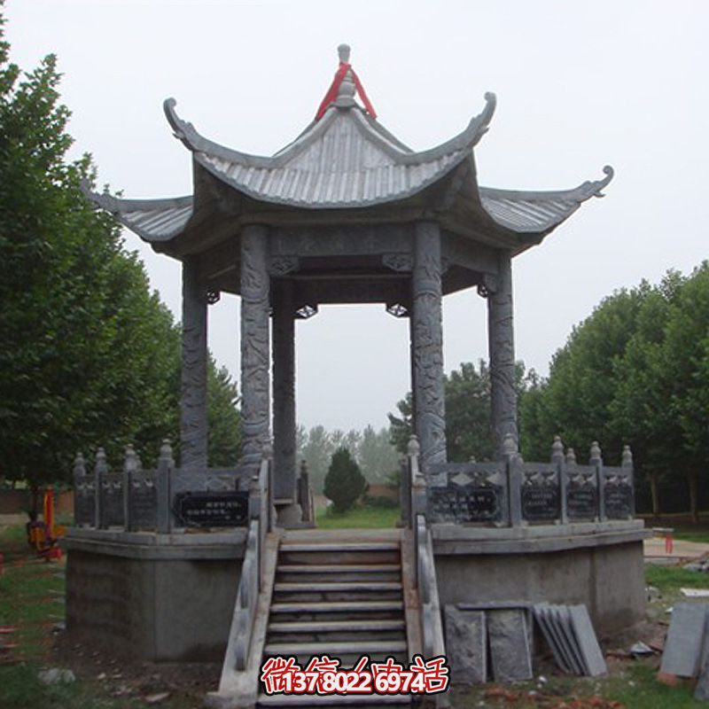 復(fù)古青石園林景觀草坪擺放涼亭 復(fù)古青石園林景觀草坪擺放涼亭