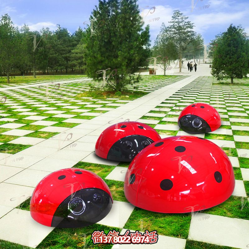 玻璃鋼彩繪瓢蟲雕塑 玻璃鋼彩繪瓢蟲雕塑