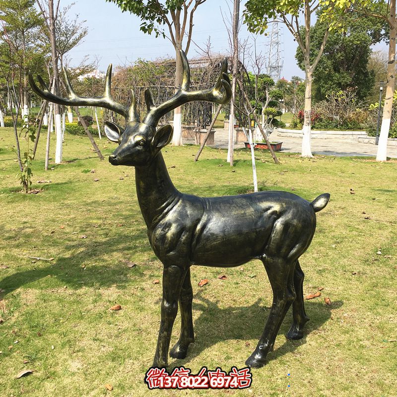 大型仿真鹿雕塑玻璃鋼公園裝飾品 大型仿真鹿雕塑玻璃鋼公園裝飾品