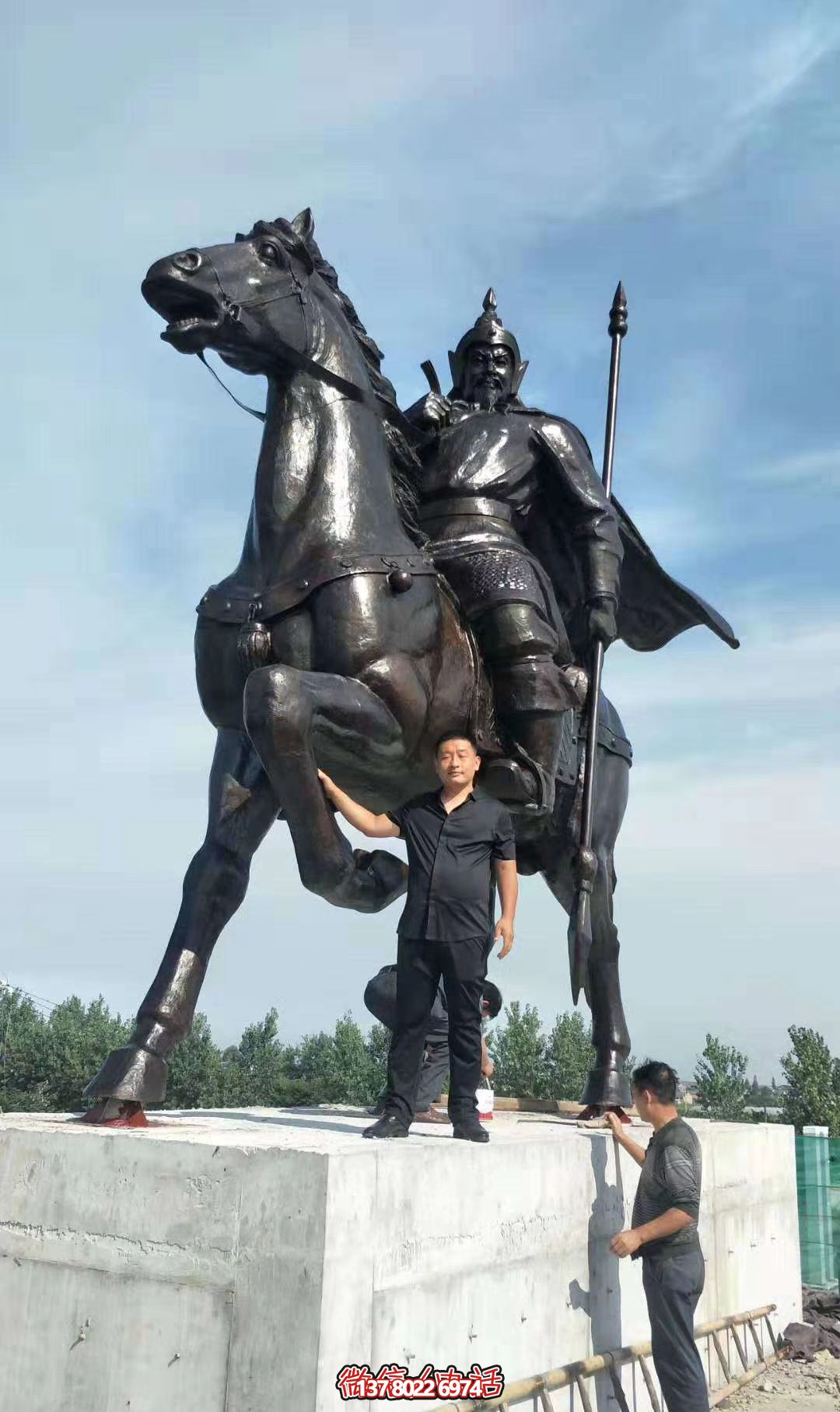 古代將軍騎馬銅雕雕塑 古代將軍騎馬銅雕雕塑