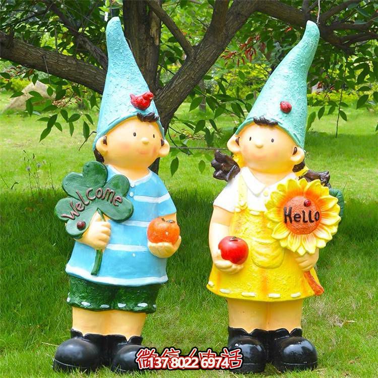 玻璃鋼制娃娃擺件，豐富你的戶外園林裝飾