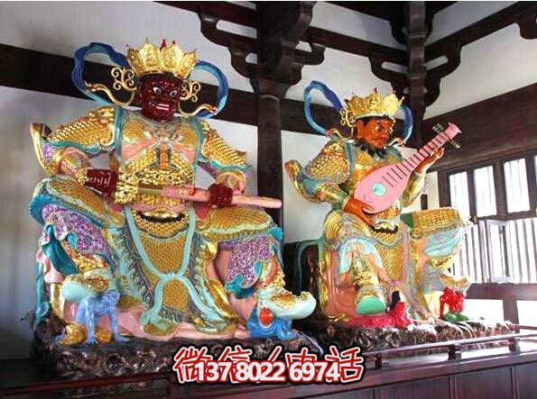 巨型玻璃鋼彩繪天王雕塑景觀 巨型玻璃鋼彩繪天王雕塑景觀