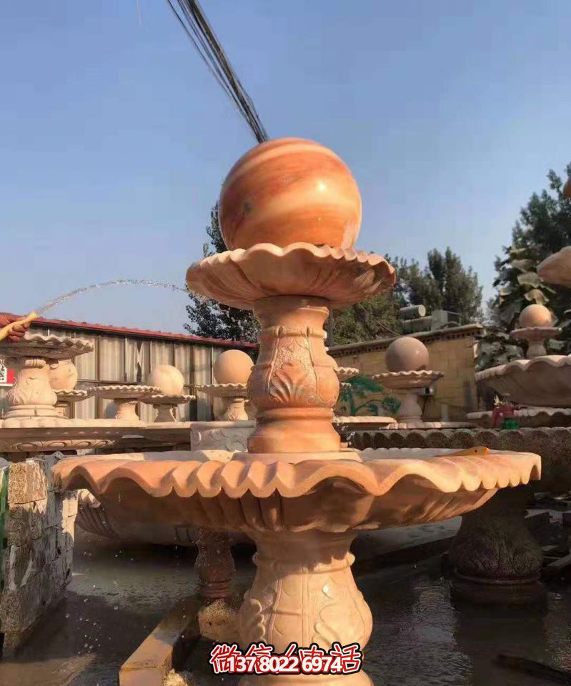 以紅色晚霞為藝術背景的風水雕塑景觀別墅 以紅色晚霞為藝術背景的風水雕塑景觀別墅