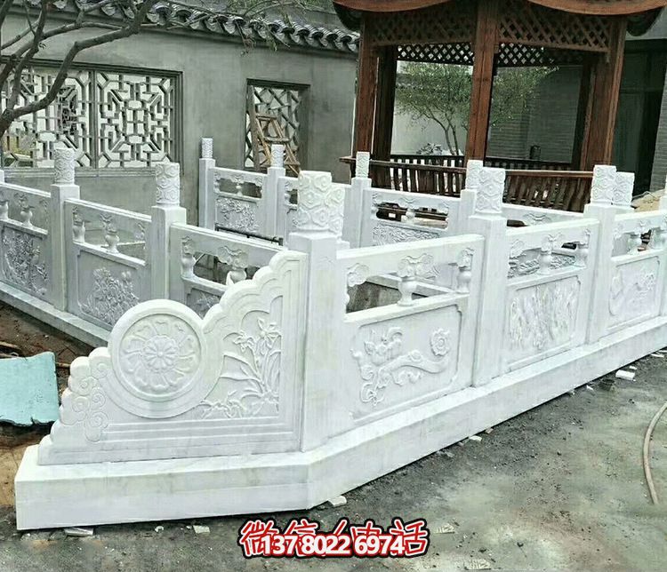 唯美古典庭院,池塘裝飾雕塑,漢白玉欄桿 唯美古典庭院,池塘裝飾雕塑,漢白玉欄桿