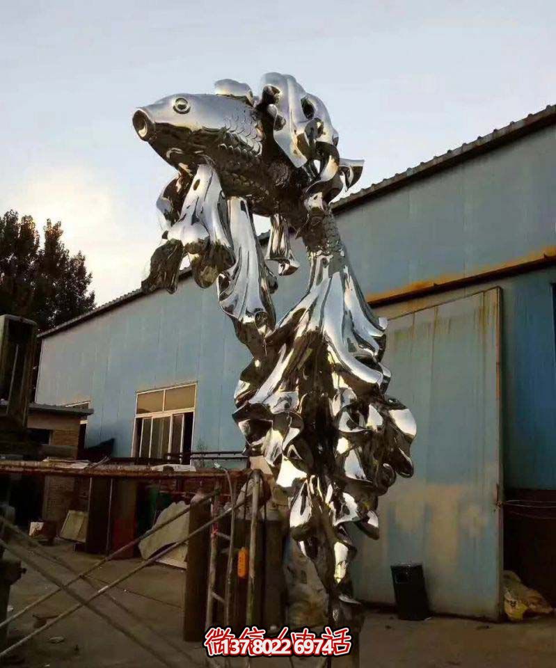 精美不銹鋼魚躍龍門大號雕塑-打造豪華空間的完美點綴 精美不銹鋼魚躍龍門大號雕塑-打造豪華空間的完美點綴