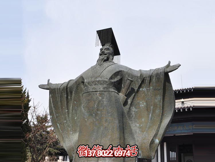 學院古代名人鍛造秦始皇銅雕 學院古代名人鍛造秦始皇銅雕