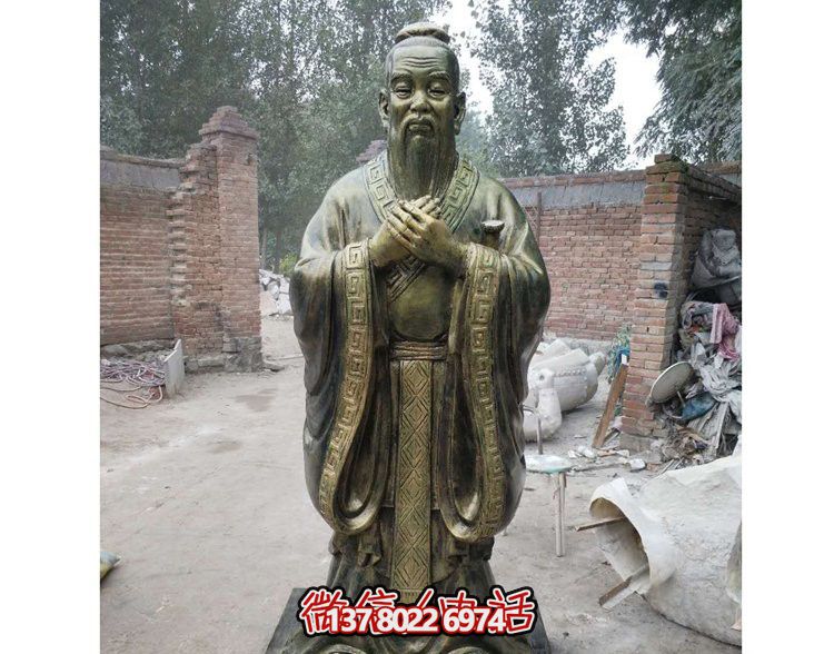 古代名人至圣先師孔子玻璃鋼仿銅雕 古代名人至圣先師孔子玻璃鋼仿銅雕
