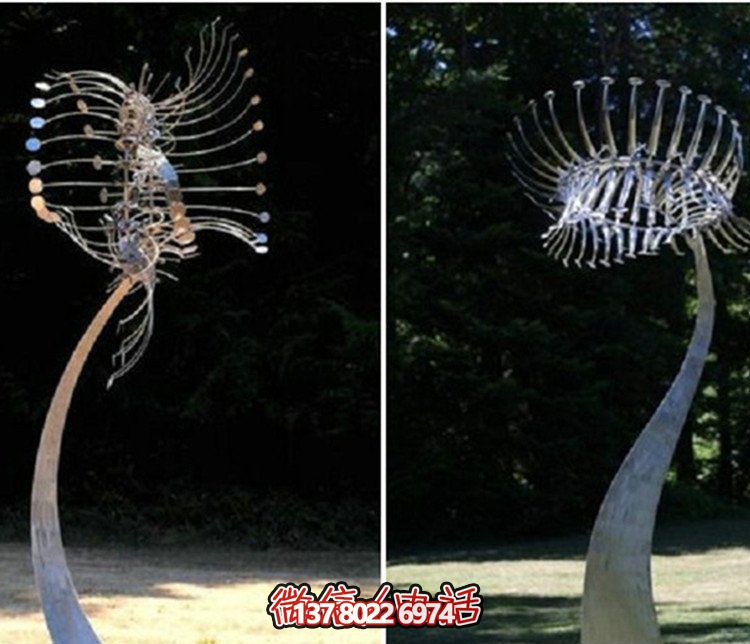 公園創意仿真水母不銹鋼抽象花朵雕塑 公園創意仿真水母不銹鋼抽象花朵雕塑