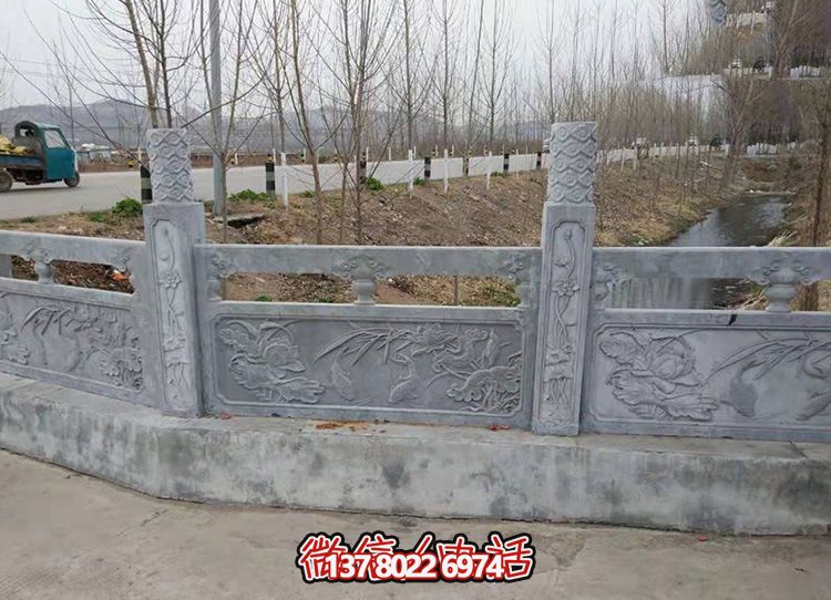 村莊河道圍欄青石欄桿雕塑 村莊河道圍欄青石欄桿雕塑