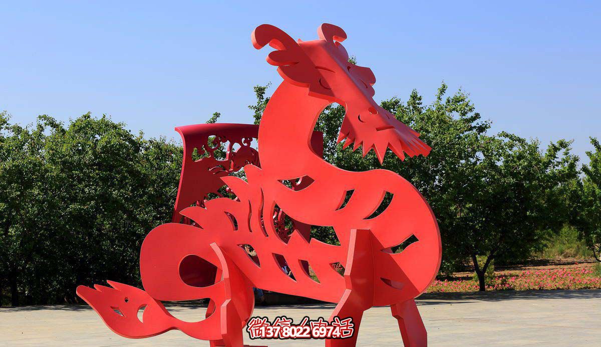 廣場(chǎng)創(chuàng)意玻璃鋼紅色抽象貔貅雕塑 廣場(chǎng)創(chuàng)意玻璃鋼紅色抽象貔貅雕塑