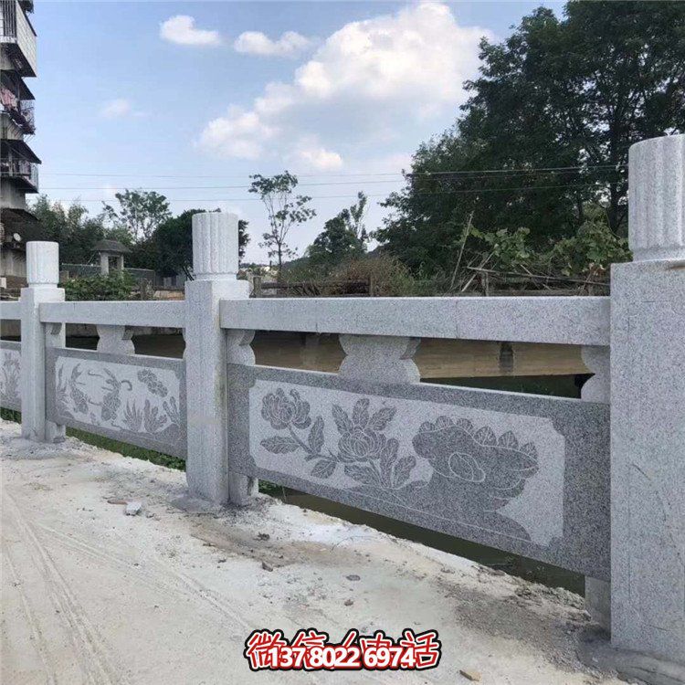 戶(hù)外城市河道大理石石雕護(hù)欄雕塑