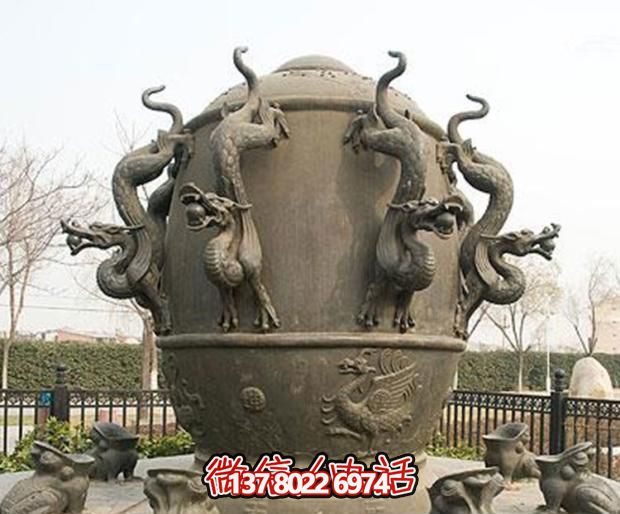 花園庭院創意不銹鋼做舊地動儀雕塑 花園庭院創意不銹鋼做舊地動儀雕塑