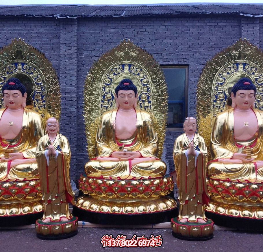 玻璃鋼彩繪景區戶外大型景觀三圣雕塑 玻璃鋼彩繪景區戶外大型景觀三圣雕塑