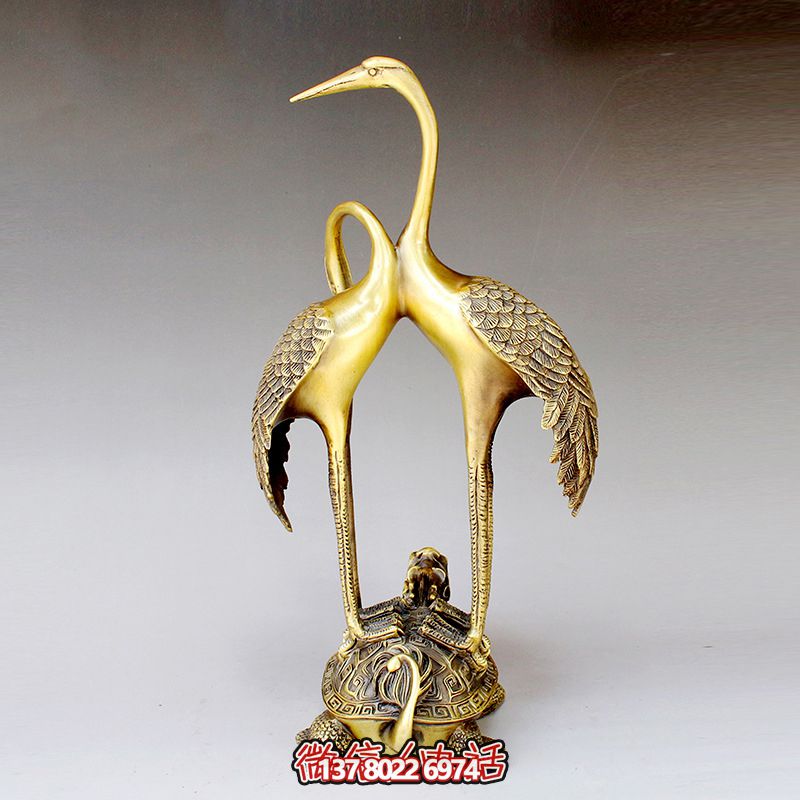 室內商廈工藝裝飾品擺件銅雕仙鶴雕塑 室內商廈工藝裝飾品擺件銅雕仙鶴雕塑