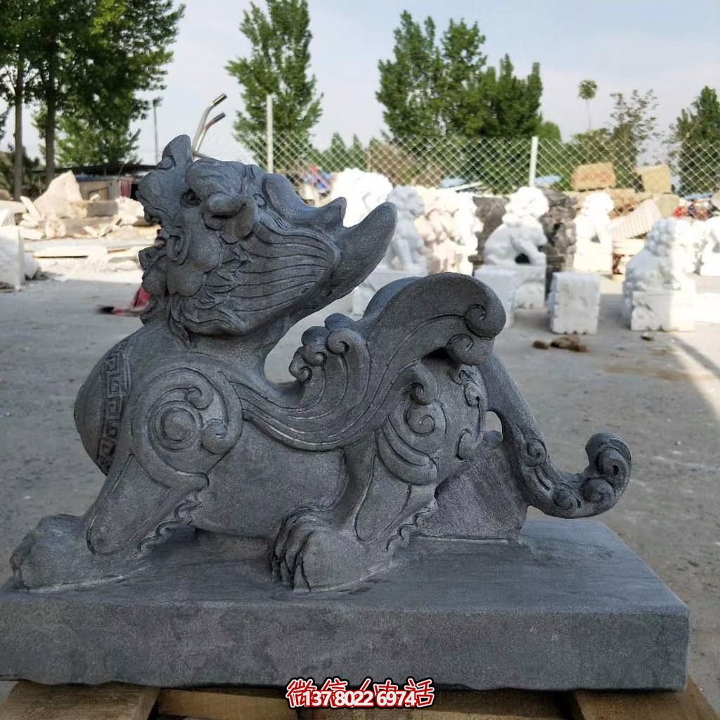 景區街道砂石石雕神獸麒麟雕塑 景區街道砂石石雕神獸麒麟雕塑