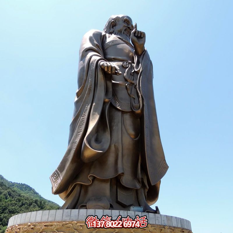 大學(xué)公園擺放春秋時思想家太清老子鑄銅雕塑 大學(xué)公園擺放春秋時思想家太清老子鑄銅雕塑