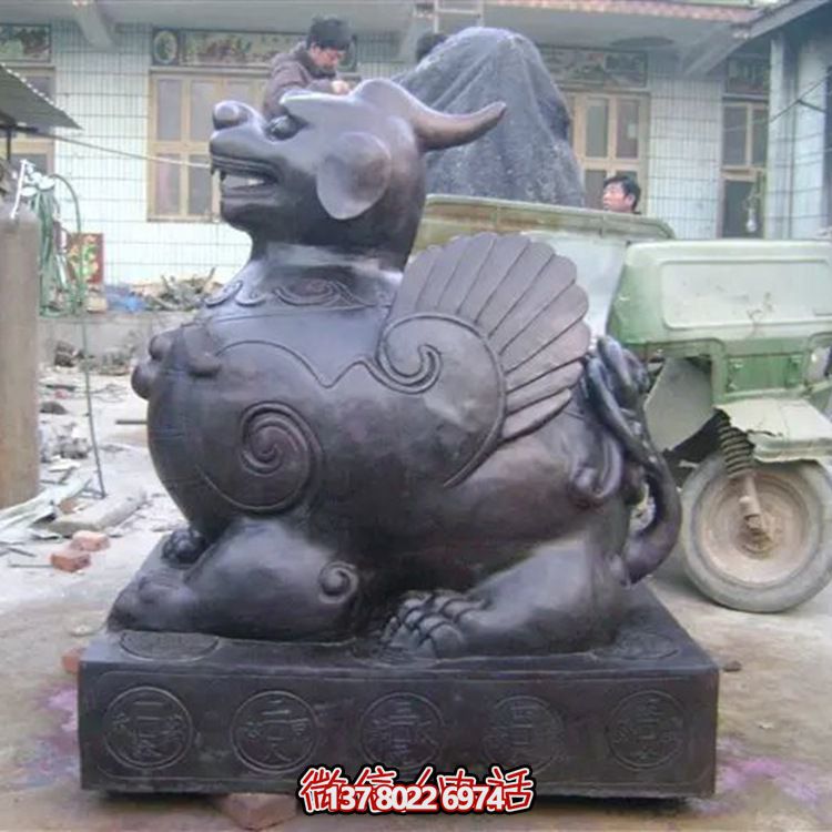 景區創意抽象青銅麒麟雕塑 景區創意抽象青銅麒麟雕塑