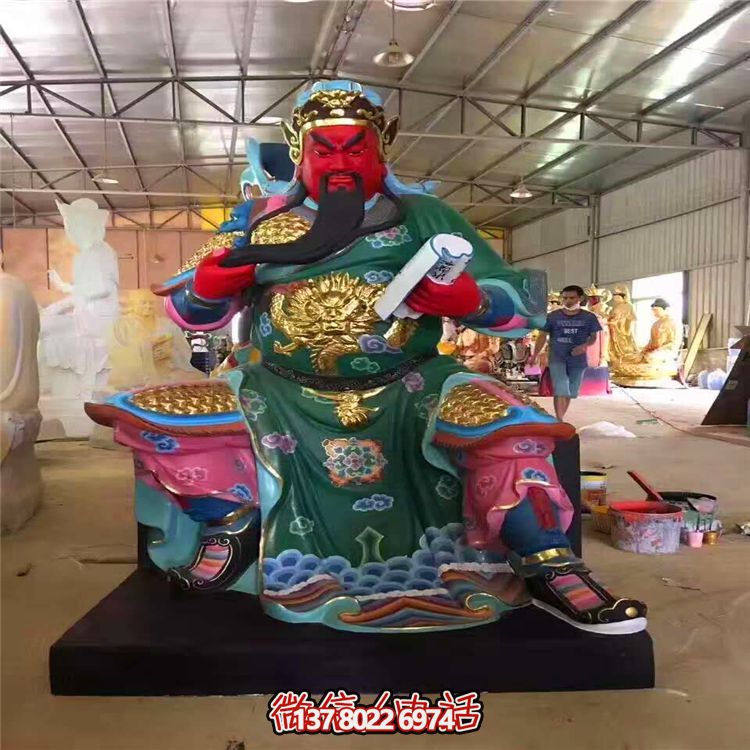 大型玻璃鋼彩繪招財菩薩財神雕塑 大型玻璃鋼彩繪招財菩薩財神雕塑