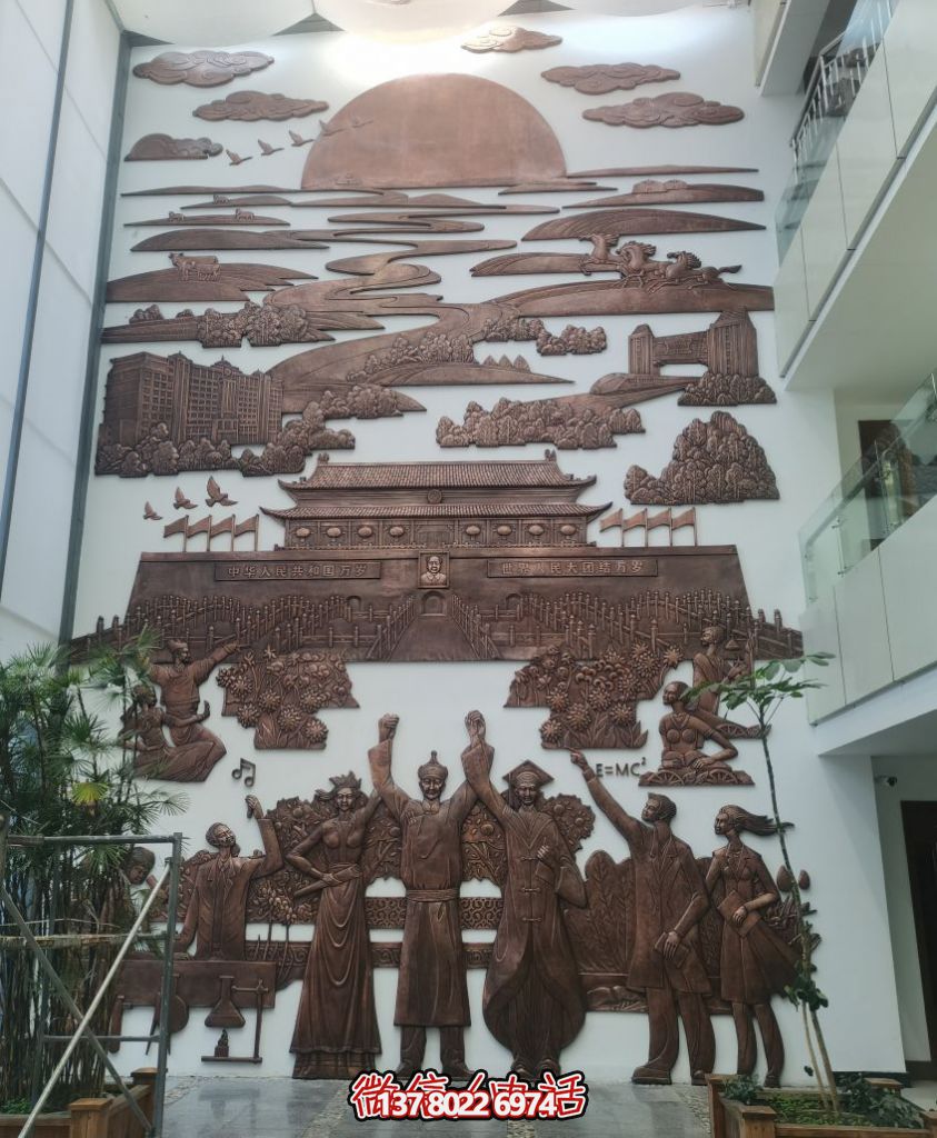 鑄銅浮雕墻--室內景觀浮雕墻 鑄銅浮雕墻--室內景觀浮雕墻