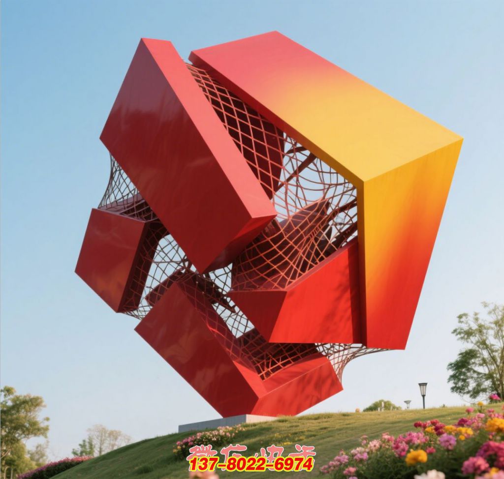 律動(dòng)空間 —— 不銹鋼紅韻戶外景觀雕塑 律動(dòng)空間 —— 不銹鋼紅韻戶外景觀雕塑