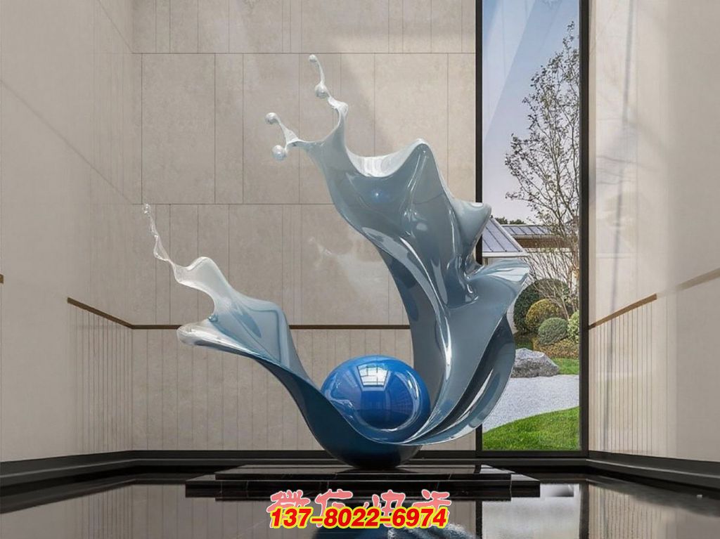 靈動水滴:不銹鋼演繹的抽象景觀韻律之舞 靈動水滴:不銹鋼演繹的抽象景觀韻律之舞