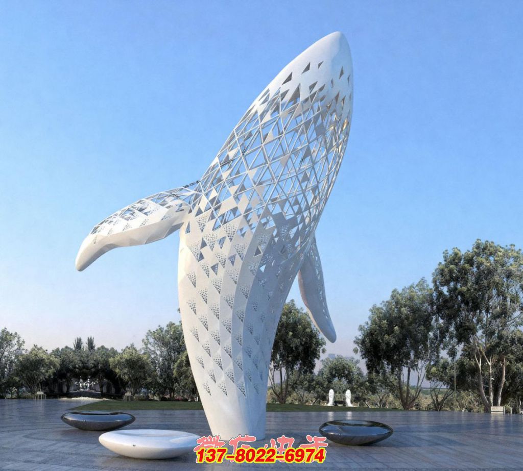 鯨落幻夢:不銹鋼編織的景觀藝術趣味之境 鯨落幻夢:不銹鋼編織的景觀藝術趣味之境